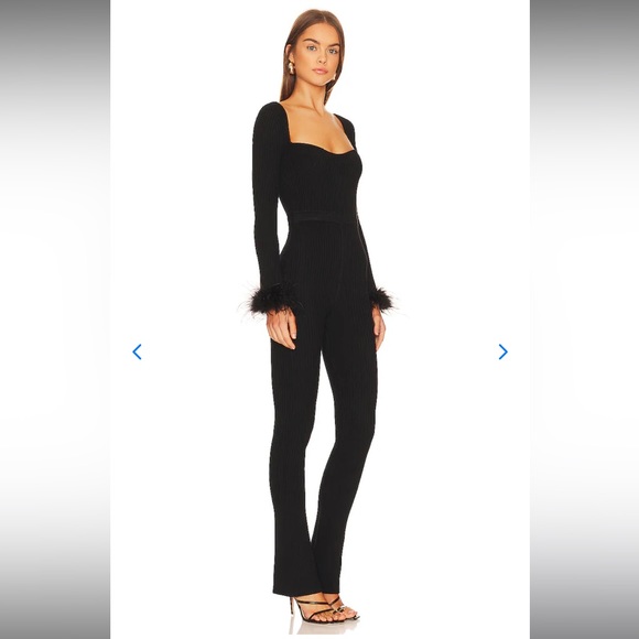 Lovers & Friends EVANA FEATHER JUMPSUIT - Picture 2 of 5